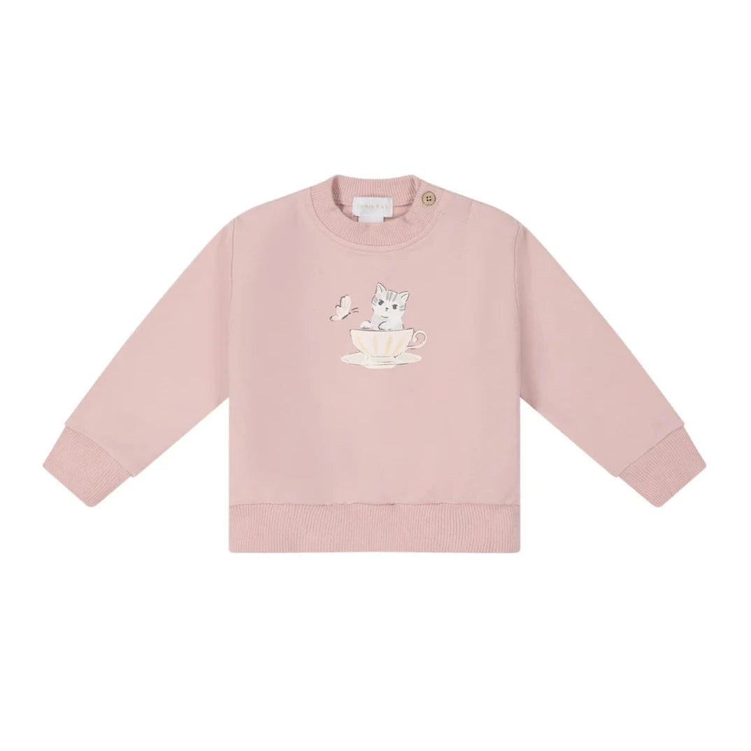 Organic Cotton Aubrey Sweatshirt- Shell Pink