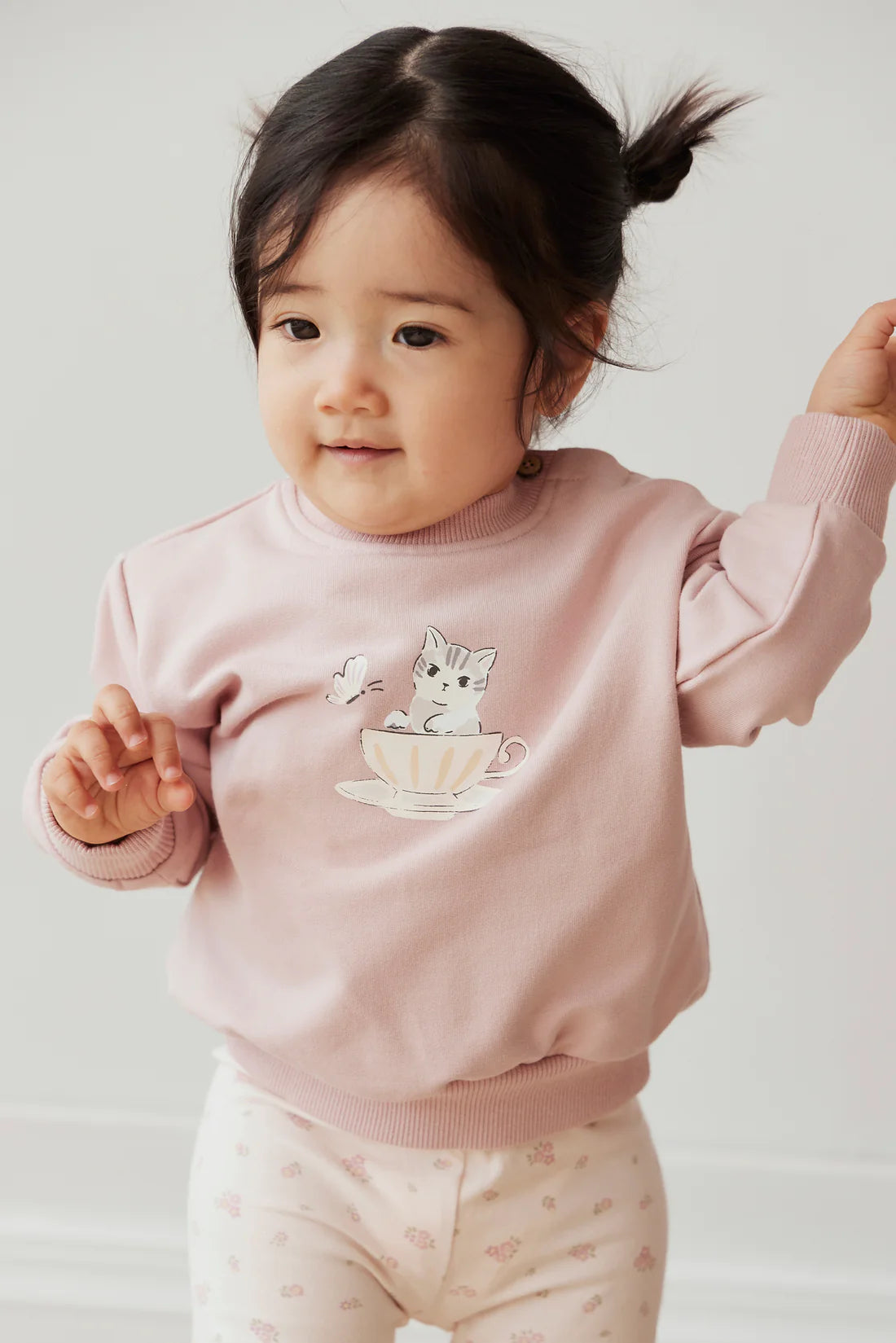 Organic Cotton Aubrey Sweatshirt- Shell Pink