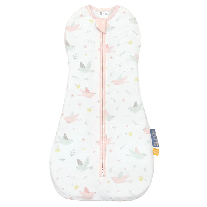 Smart Sleep Zip Up Swaddle 0.2tog 0-3Mths- Ava Birds