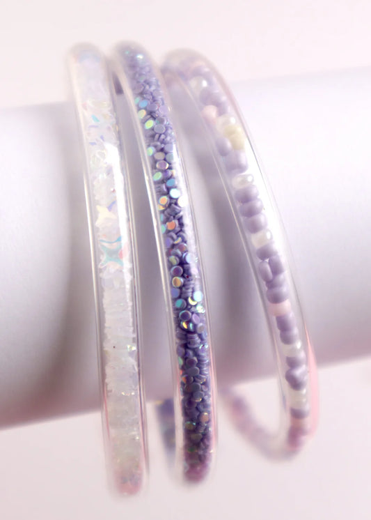 Glitter Elastic Bracelets- Purple