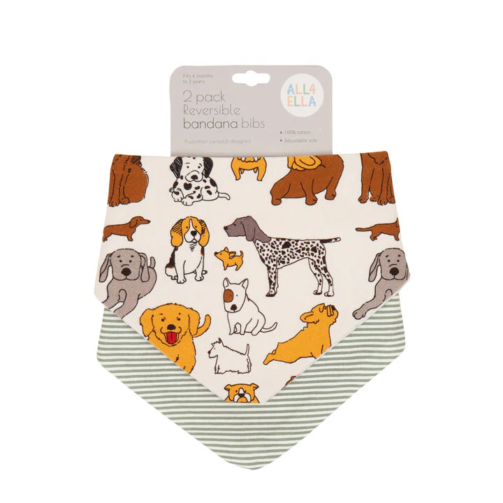 Bandana Bibs 2pk- Dog Breed