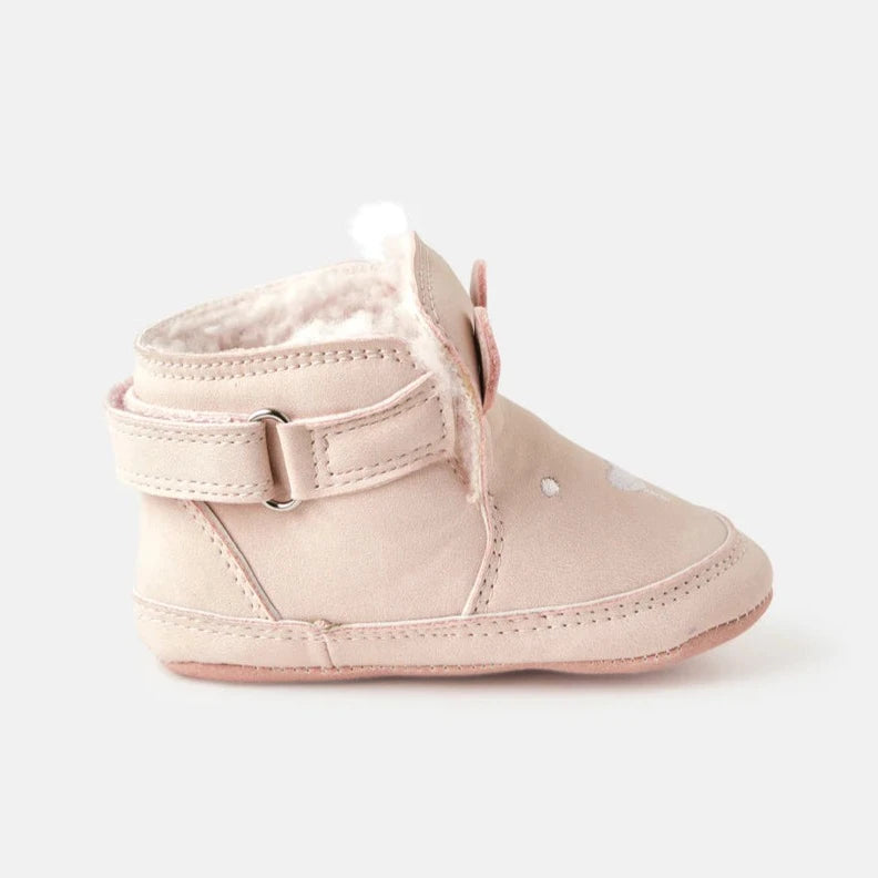 Beary Bootie Boots- Blush