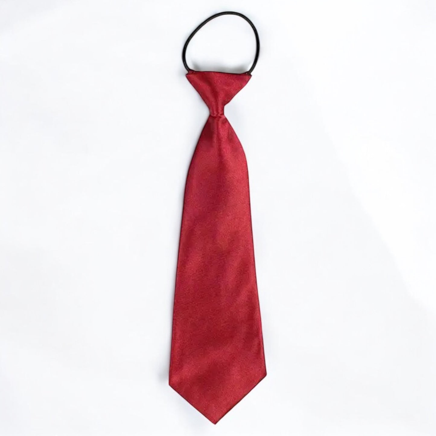 Boys Gentleman Adjustable Tie- Burgundy Red