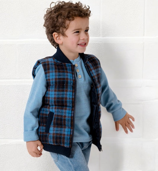 Check Puffer Vest