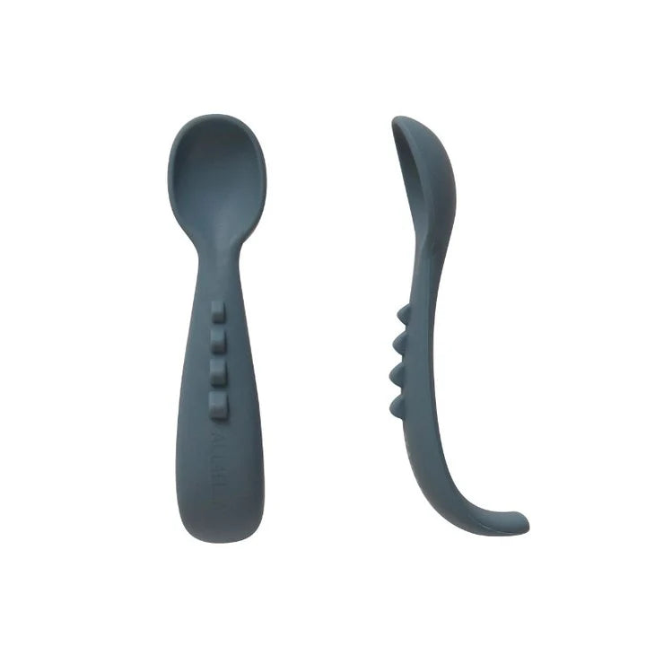 Comfy Grip Silicone Spoons 2 Pack- Slate Blue