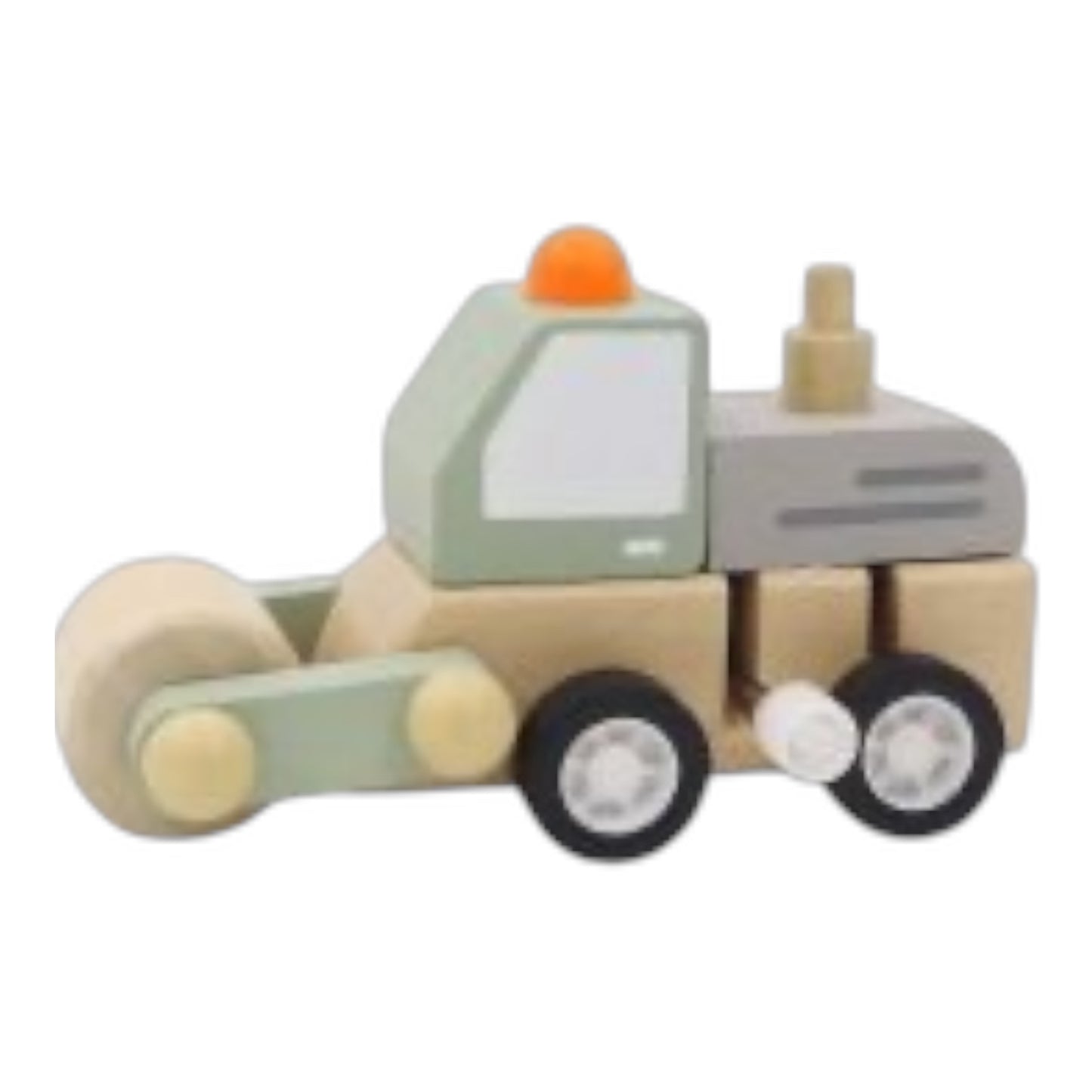 Wooden Wind-Up Construction Trucks