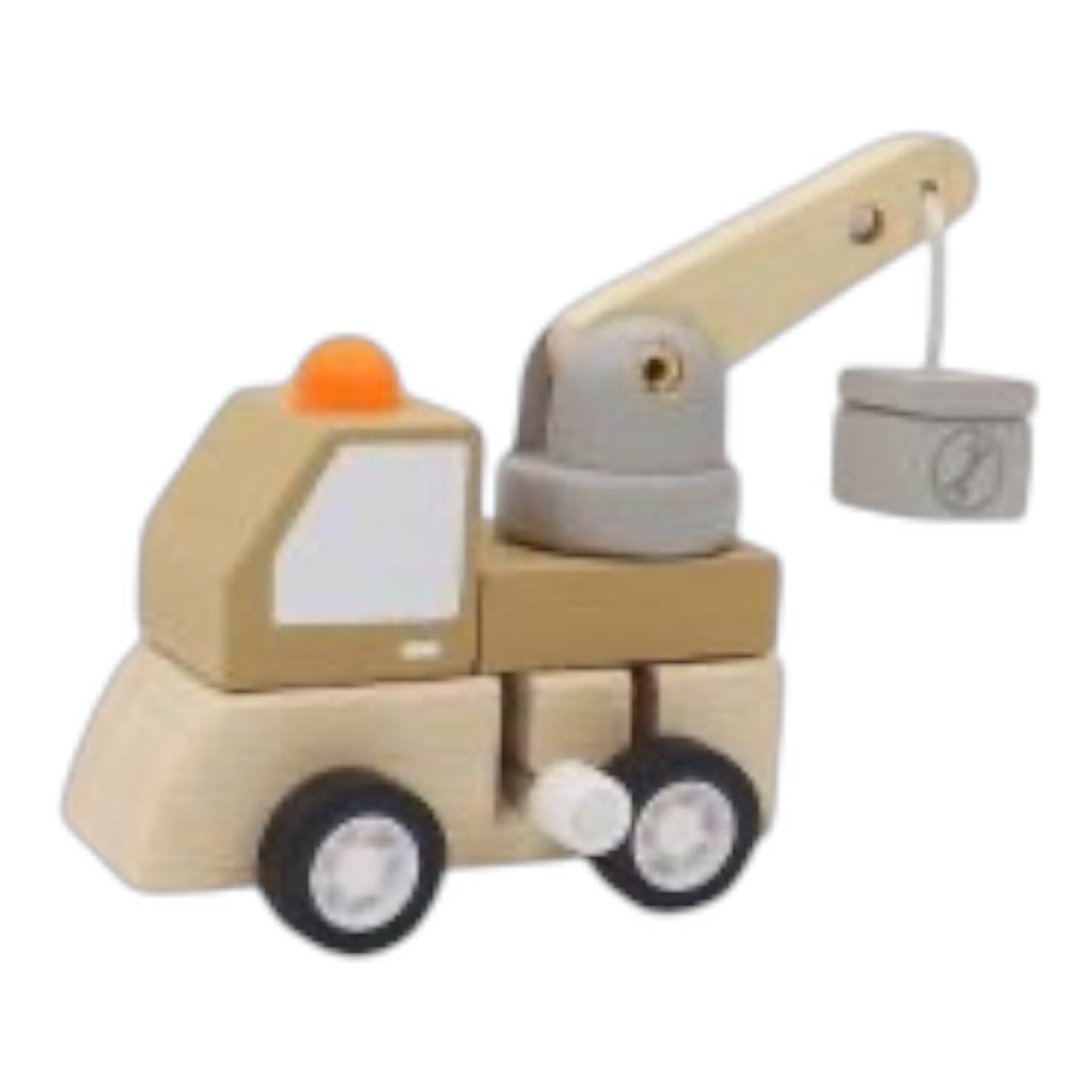 Wooden Wind-Up Construction Trucks