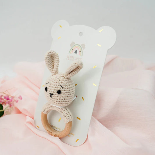 Crochet Ring Rattle- Brodie Bunny