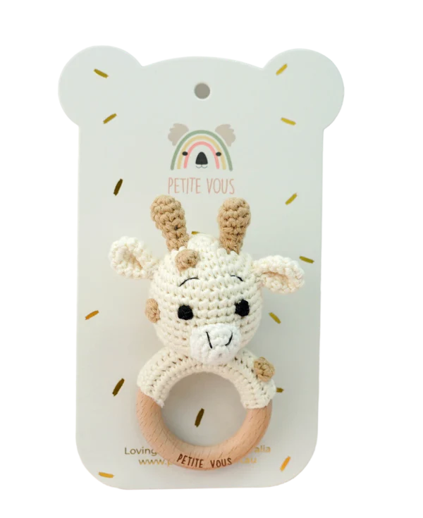 Crochet Ring Rattle- Percy Giraffe