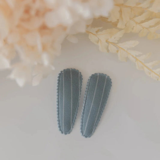 Denim Style Cotton Snap Hair Clips