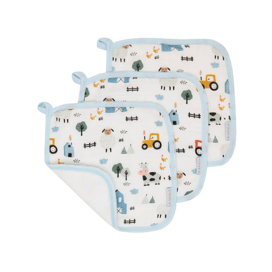 Wash Cloth 3pk- Barnyard