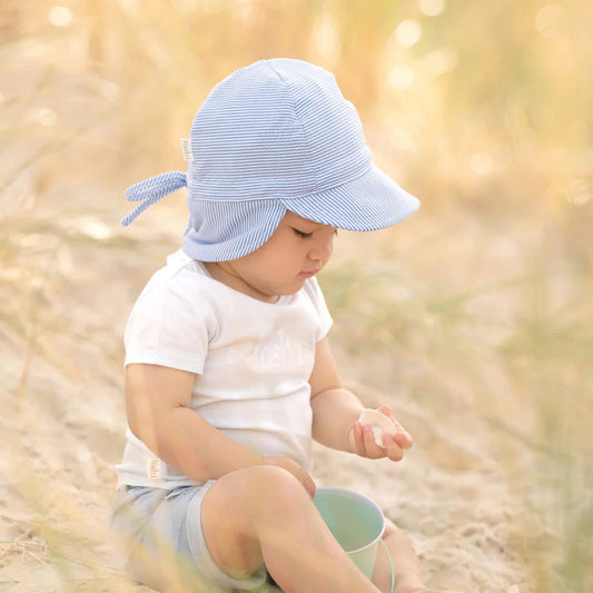 Flap Cap Baby- Sky