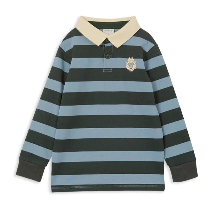 Green Stripe Rugby Top