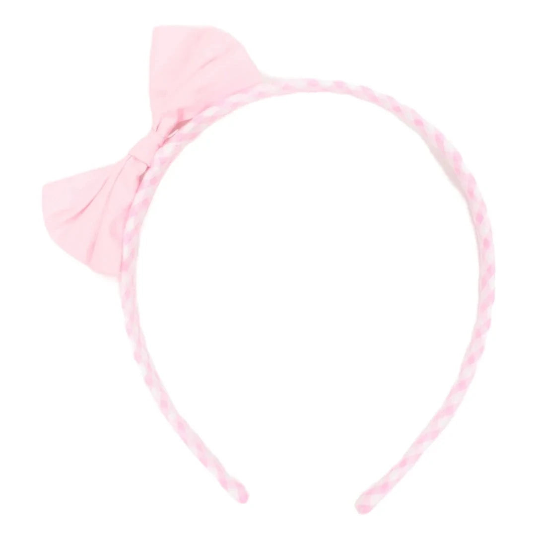 Gingham Headband- Pink