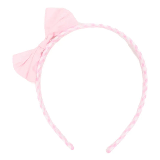 Gingham Headband- Pink