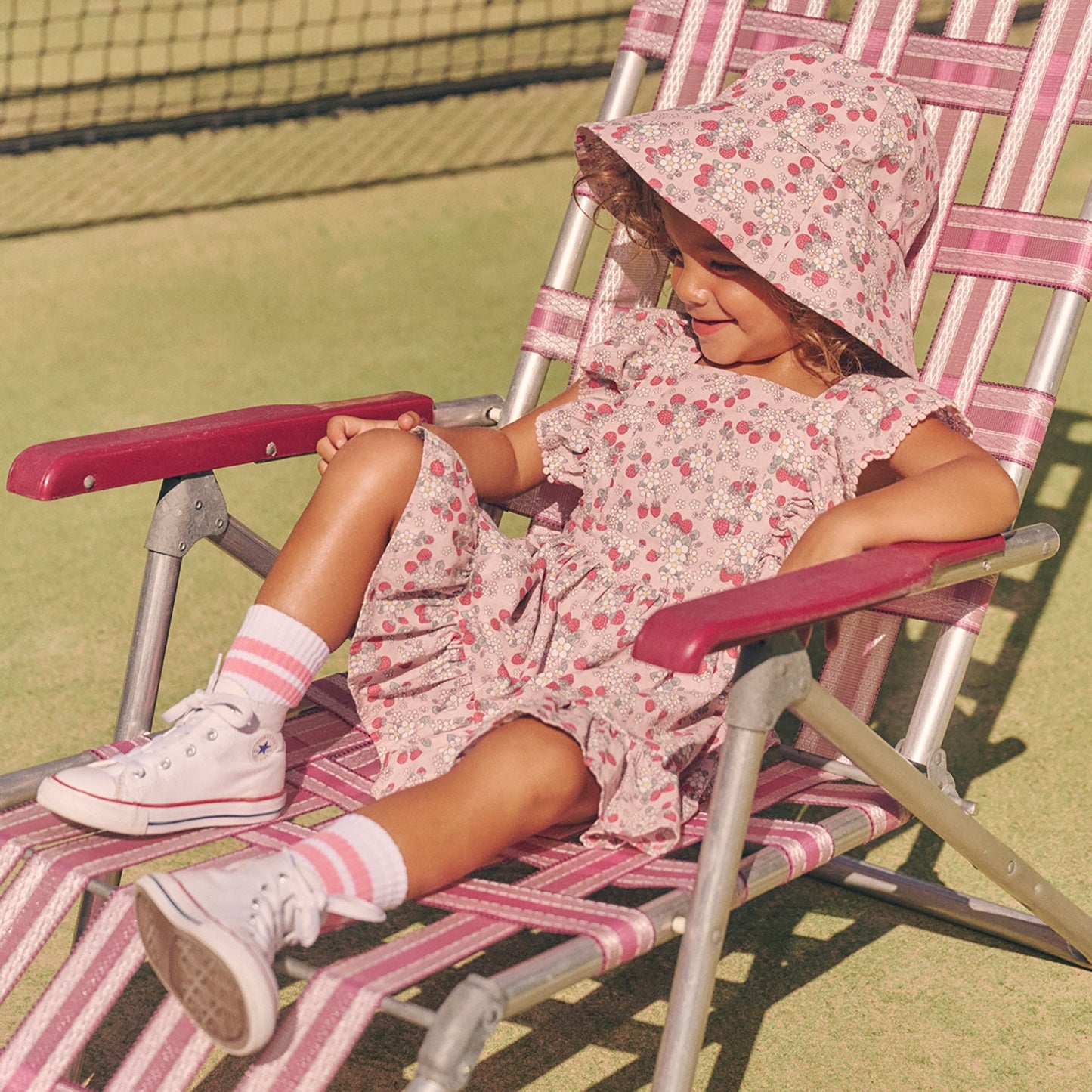 Vintage Strawberry Ruffle Dress