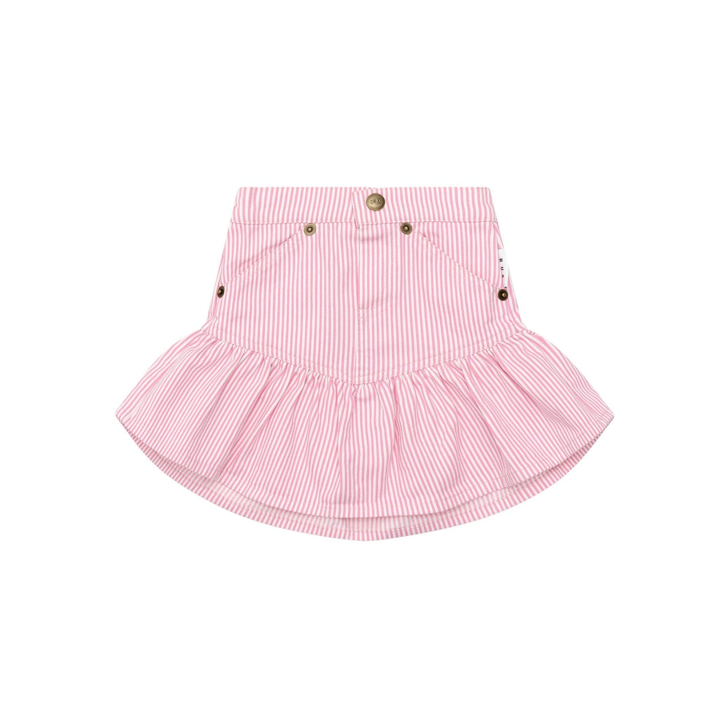 Candy Stripe Frill Skirt- Bubblegum Stripe