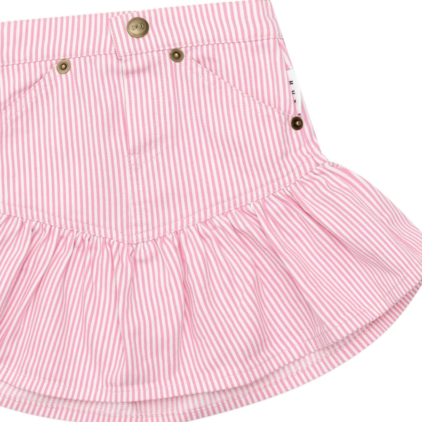 Candy Stripe Frill Skirt- Bubblegum Stripe