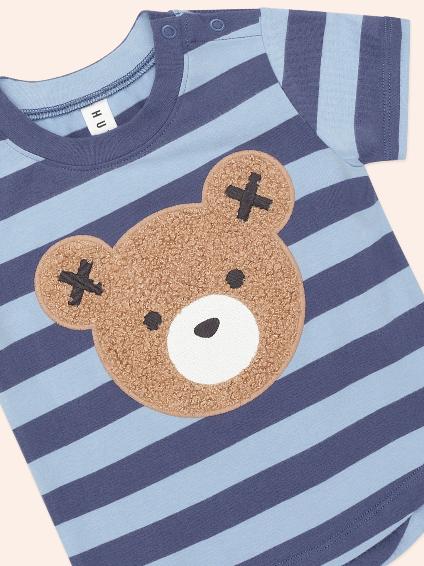 Furry Hux Blue Stripe Bear T-Shirt