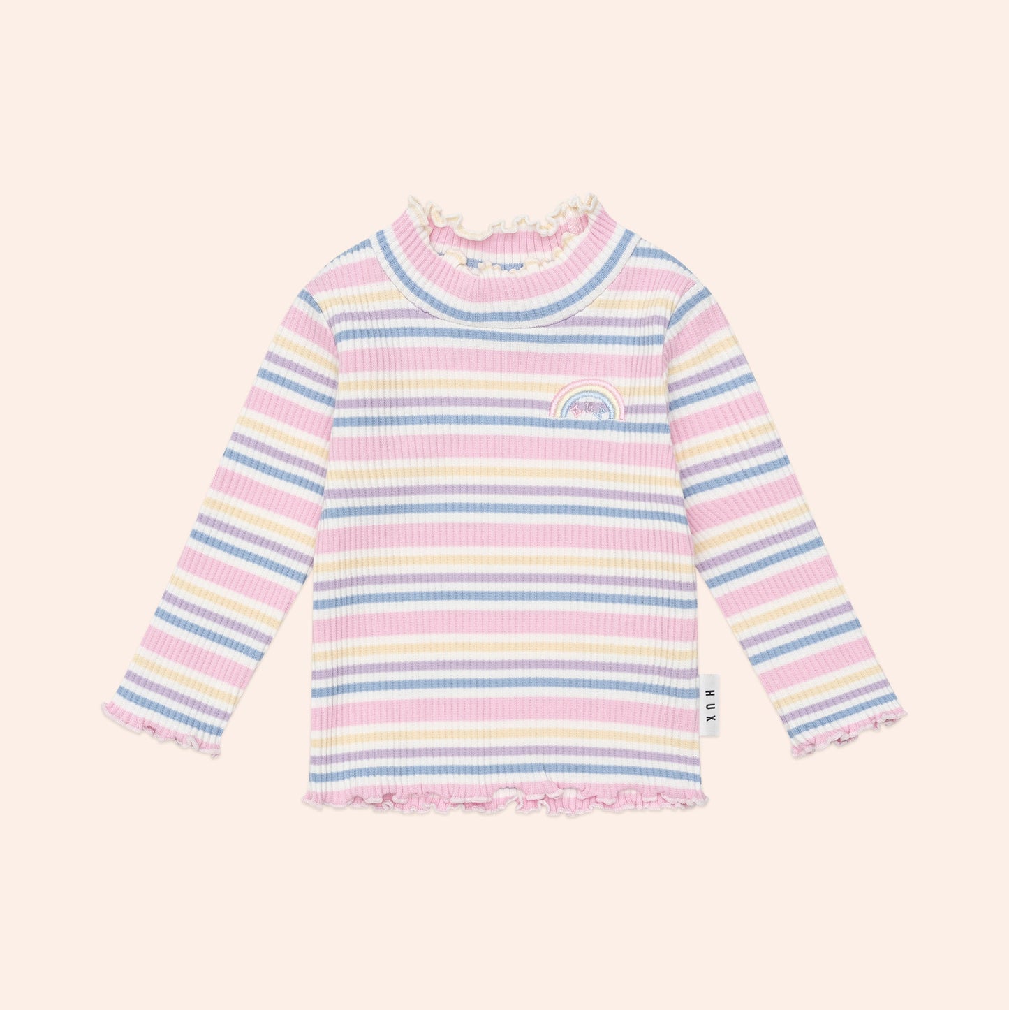 Rainbow Stripe Rib Skivvy