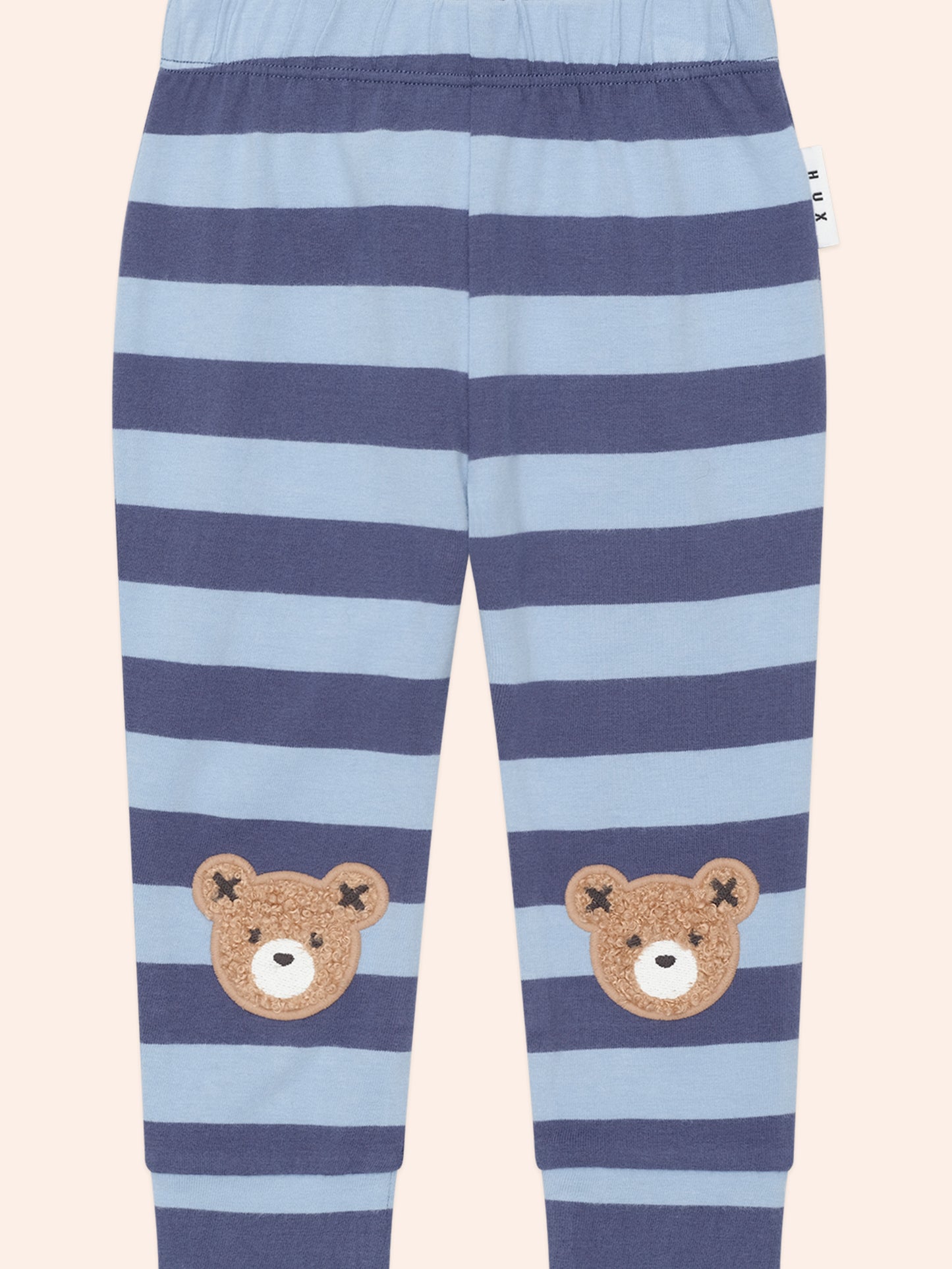 Furry Hux Bear Blue Stripe Legging