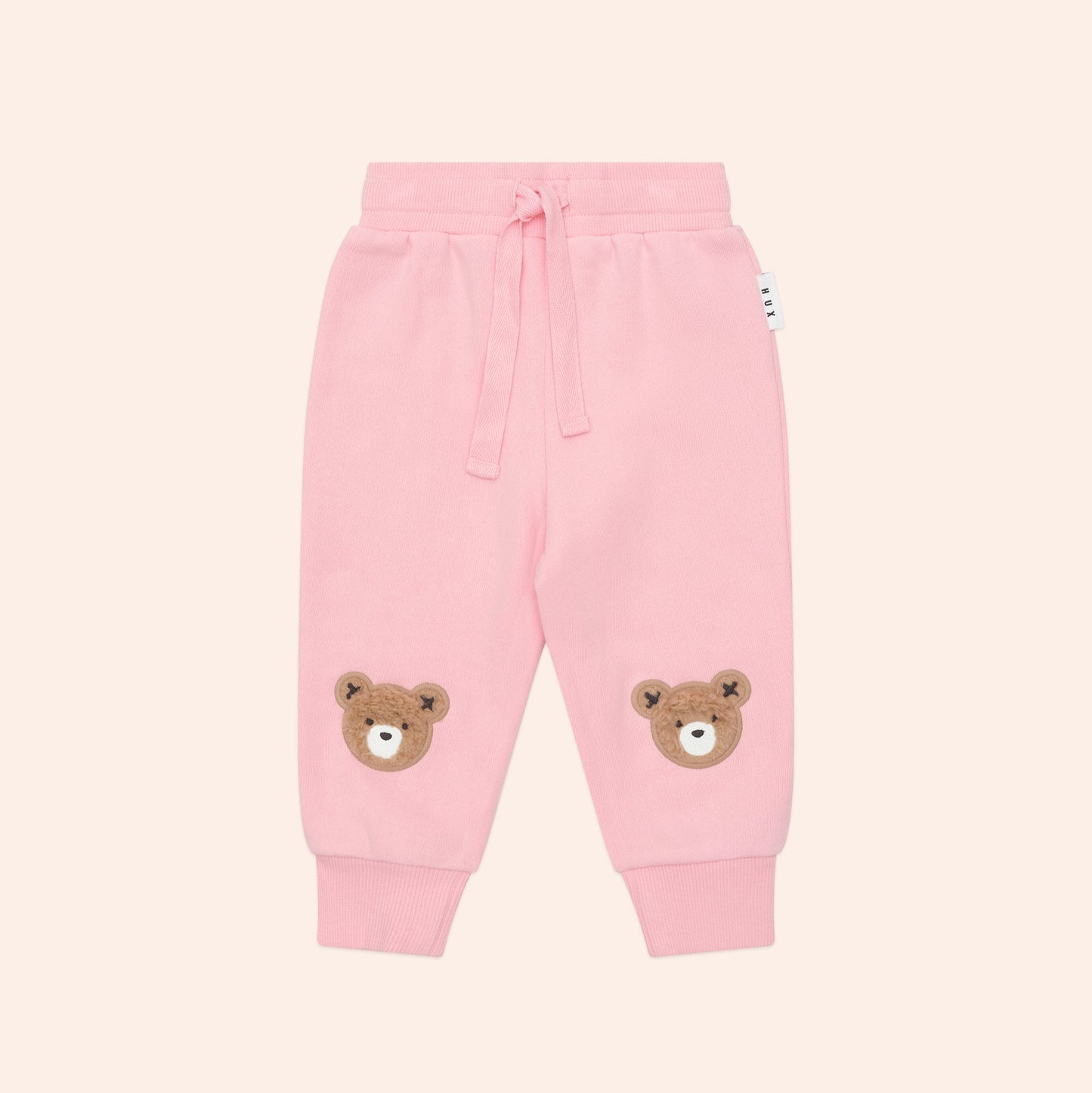 Blush Furry Hux Bear Track Pant