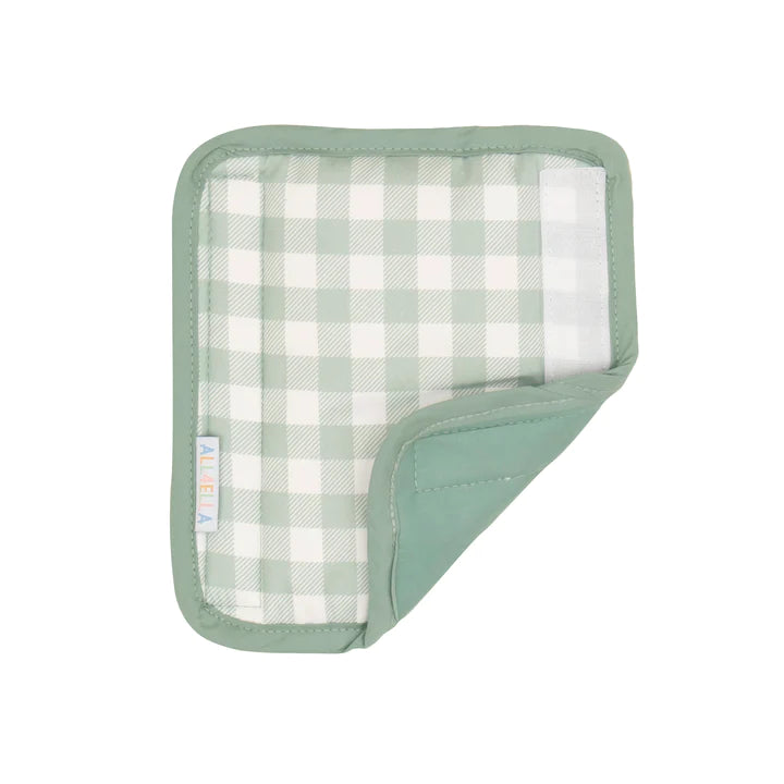 Harness Covers & Pram Pegs- Gingham Sage