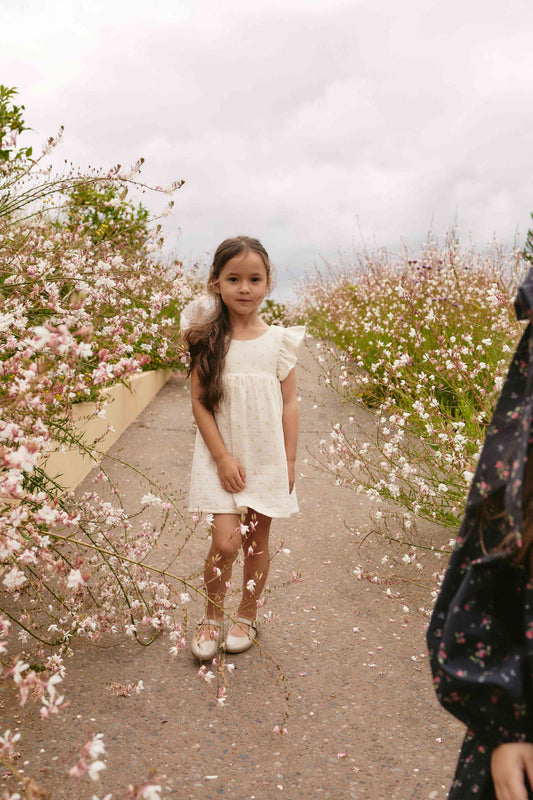 Organic Cotton Muslin Brielle Dress - Vintage Ditsy