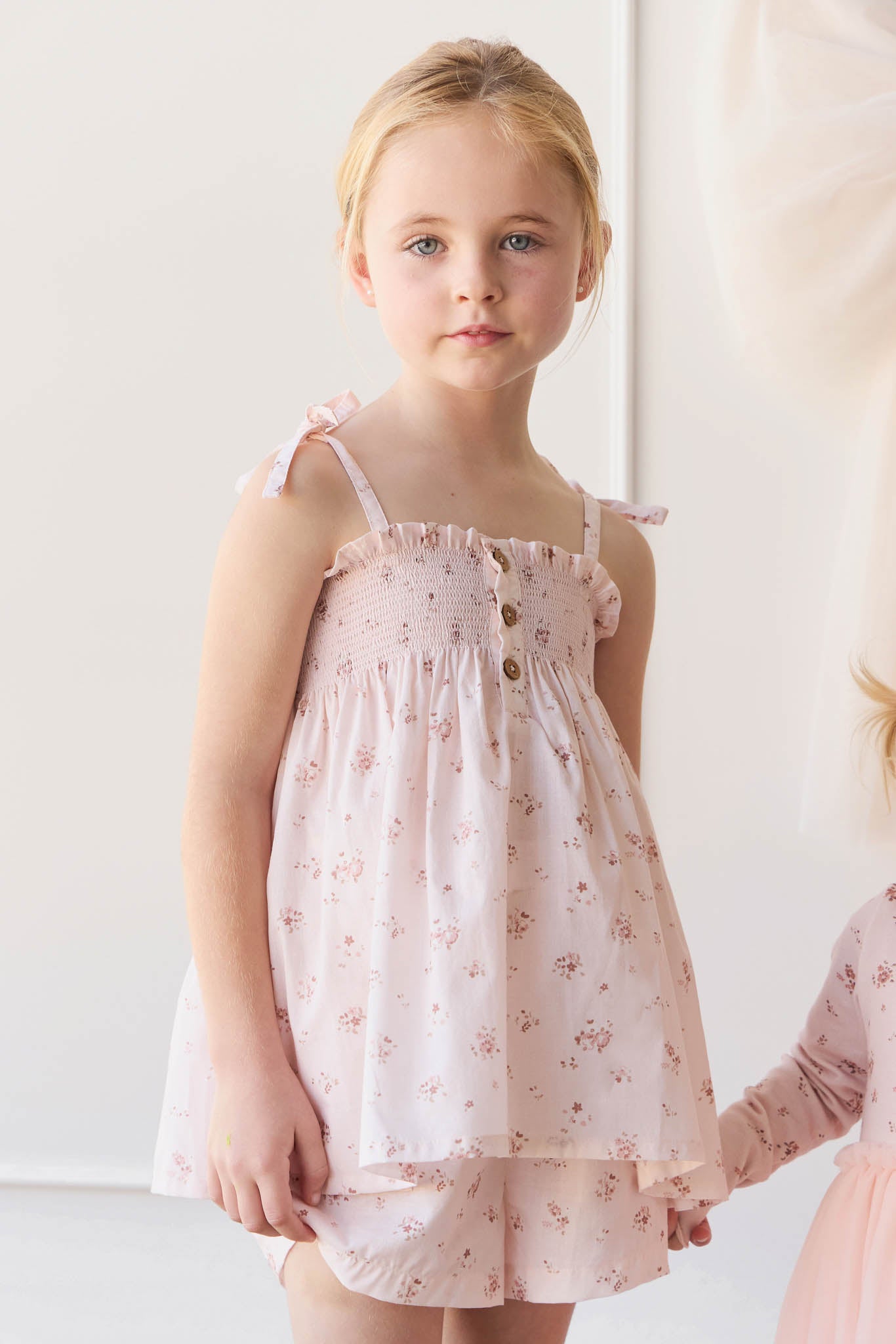 Organic Cotton Ellie Top- Petite Fleur Soft Peony