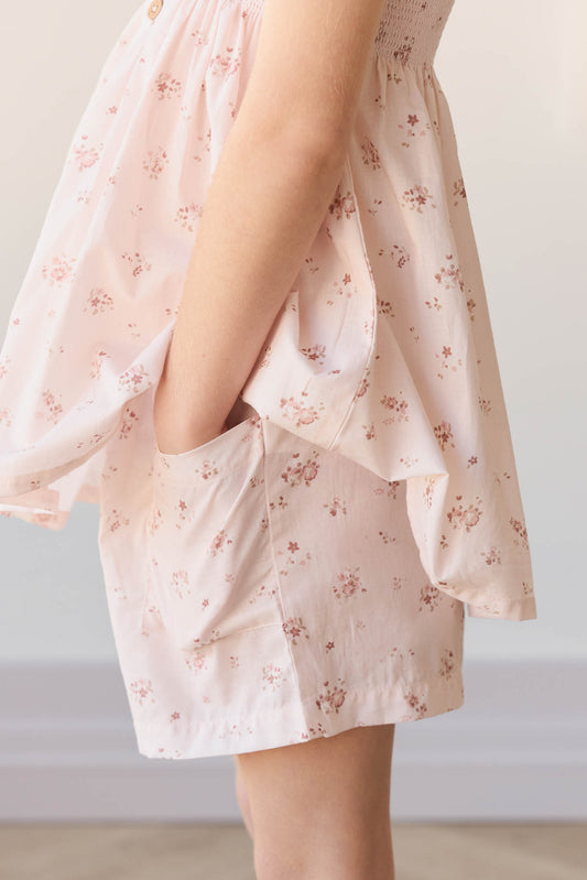 Organic Cotton Emelia Short- Petite Fleur Soft Peony