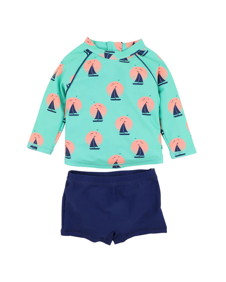 Jarvis Green LS Rashie & Trunk Set