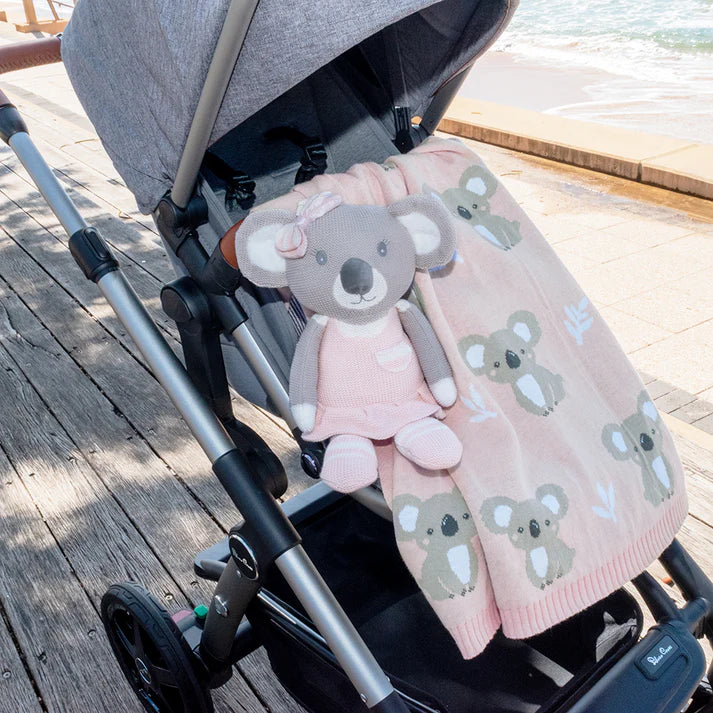 Australiana Baby Blanket- Koala/Blush