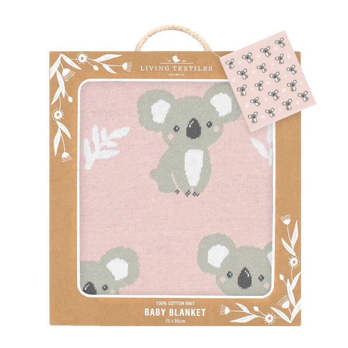 Australiana Baby Blanket- Koala/Blush