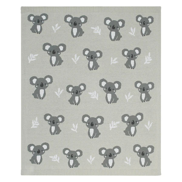 Australiana Baby Blanket- Koala/Grey