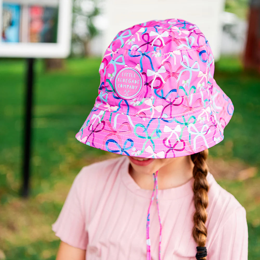 Lovely Bows Reversible Bucket Hat- 4 Sizes