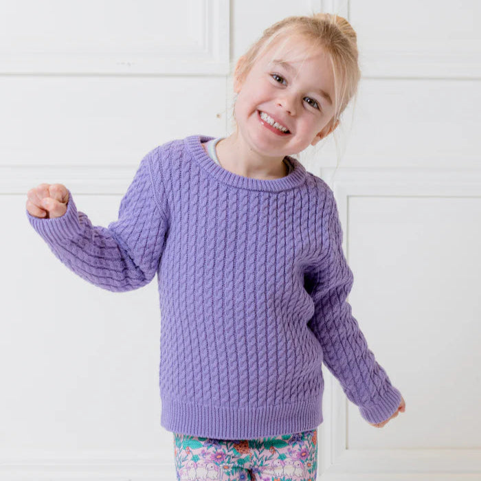 Lilac Cable Knit Jumper