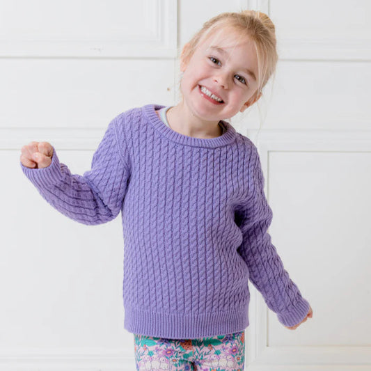 Lilac Cable Knit Jumper