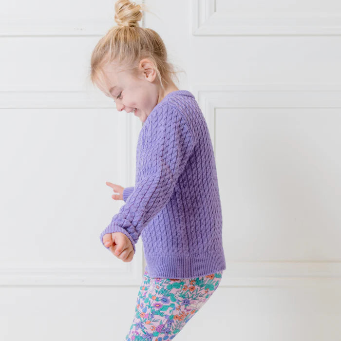 Lilac Cable Knit Jumper