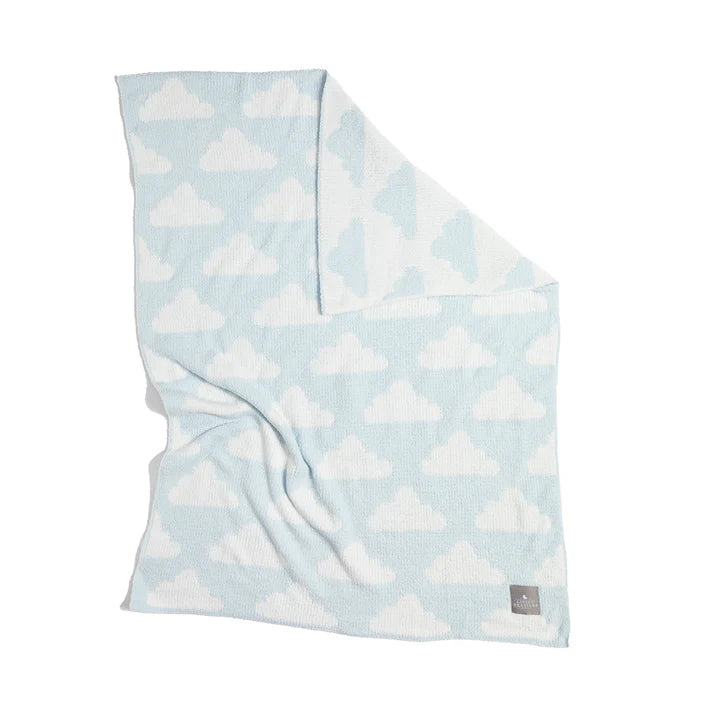 Chenille Blanket- Blue Clouds