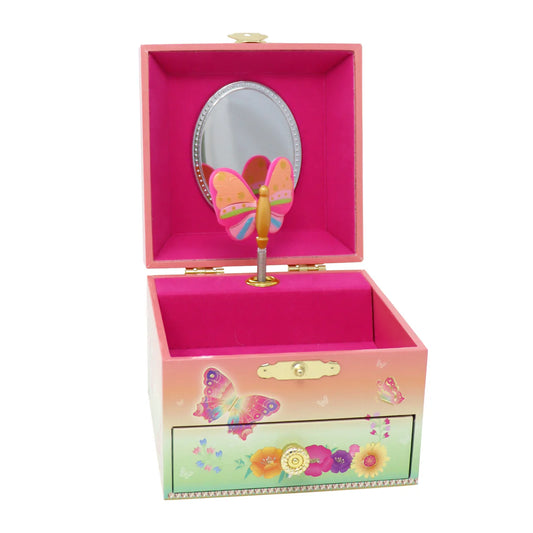 Rainbow Butterfly Small Music Jewellery Box