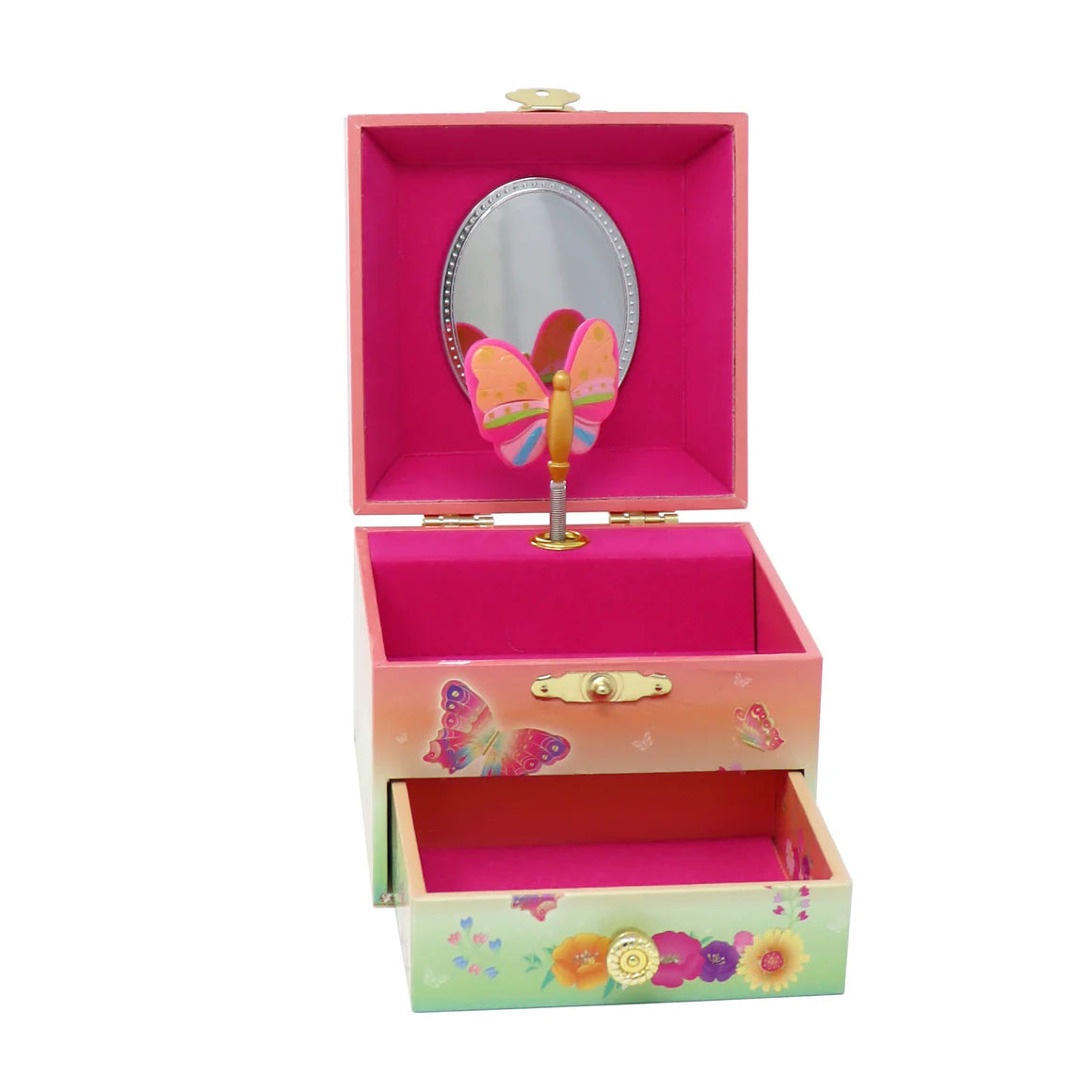 Rainbow Butterfly Small Music Jewellery Box