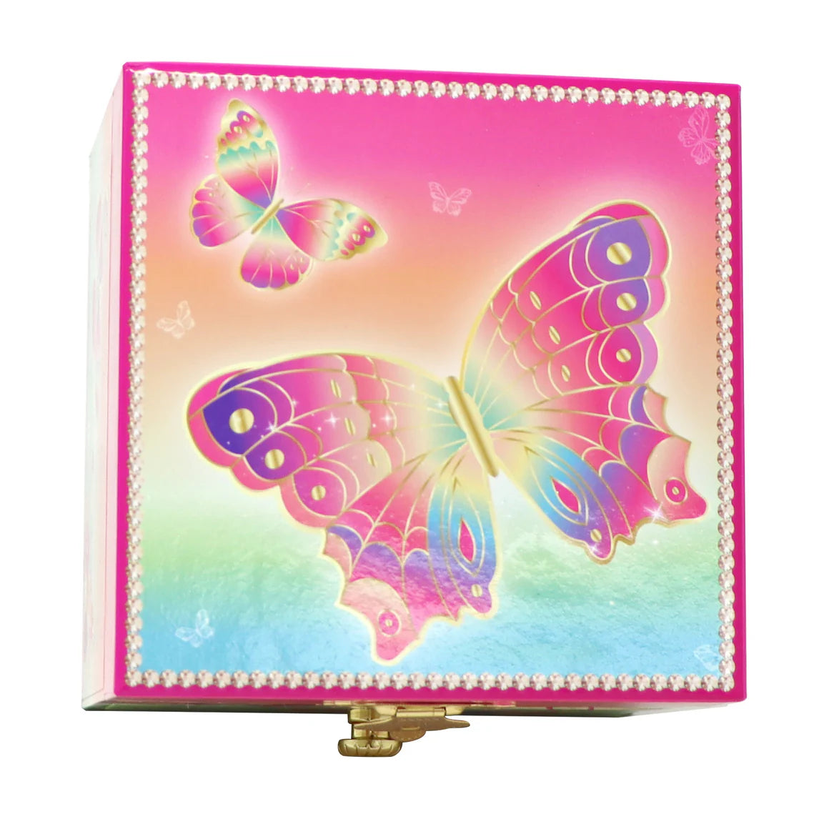 Rainbow Butterfly Small Music Jewellery Box