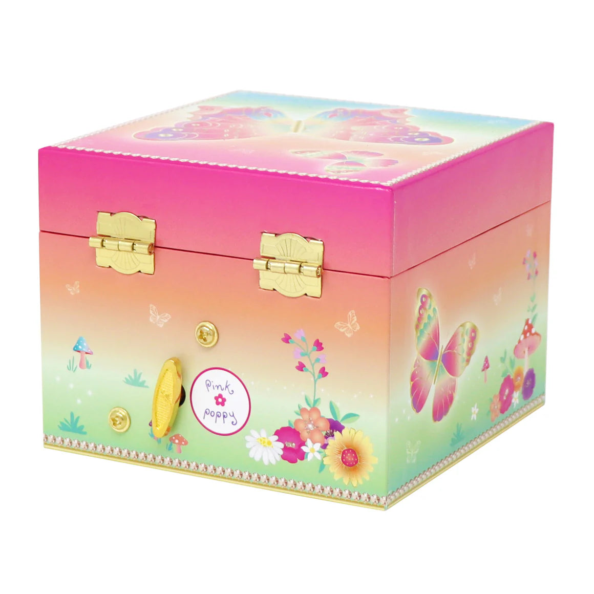 Rainbow Butterfly Small Music Jewellery Box