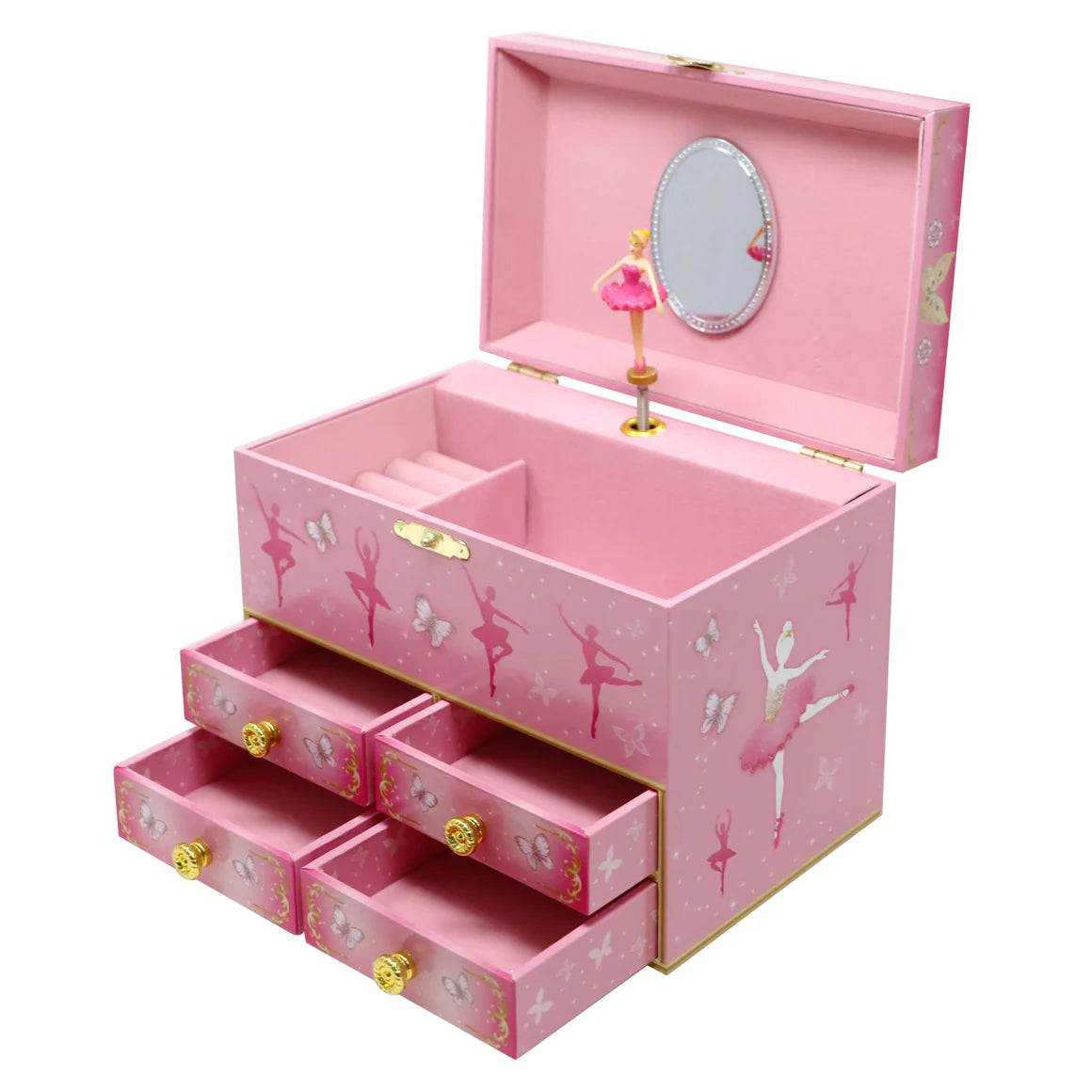 Butterfly Ballet Medium Music Jewellery Box