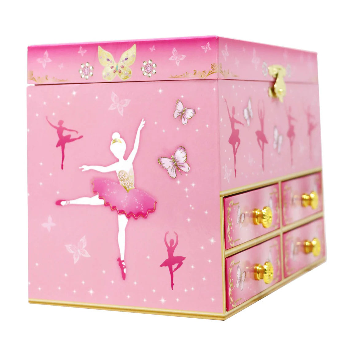 Butterfly Ballet Medium Music Jewellery Box