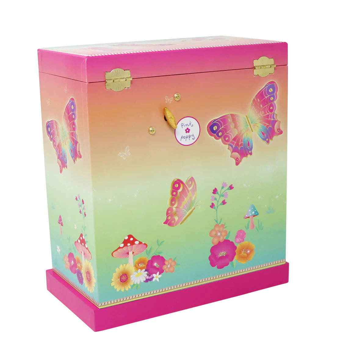 Rainbow Butterfly Large Music Jewellery Box