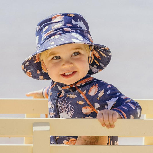 Aiden Blue Print Sunhat