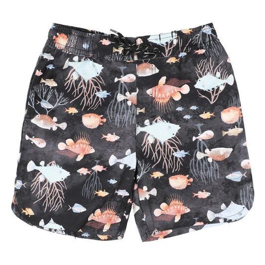 Aiden Black Print Board Shorts