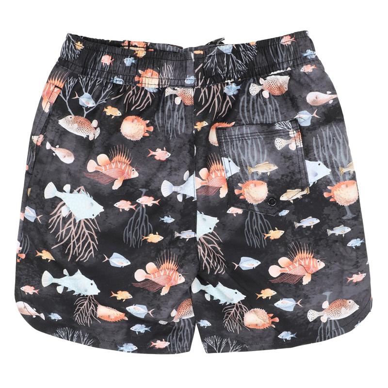 Aiden Black Print Board Shorts