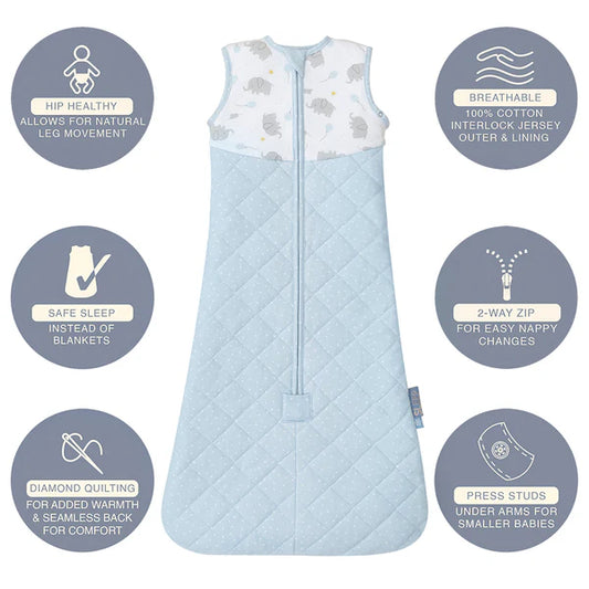 Smart Sleep Sleeping Bag 6-18Mths 2.5TOG- Mason Elephant